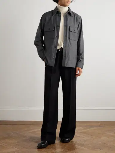 Loro Piana Jim Wish® Flannel Overshirt - Men | Thumbnail 2 Loro Piana Jim Wish® Flannel Overshirt - Men | Thumbnail 2