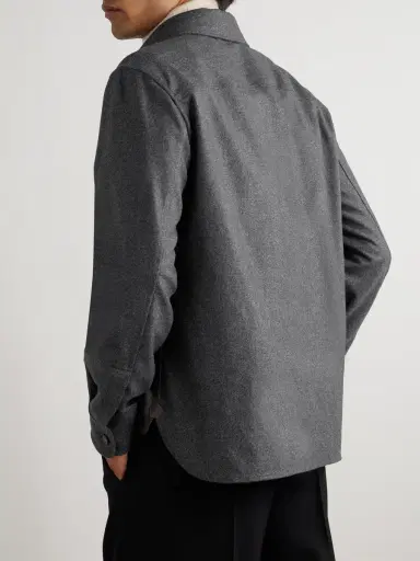 Loro Piana Jim Wish® Flannel Overshirt - Men | Thumbnail 4 Loro Piana Jim Wish® Flannel Overshirt - Men | Thumbnail 4