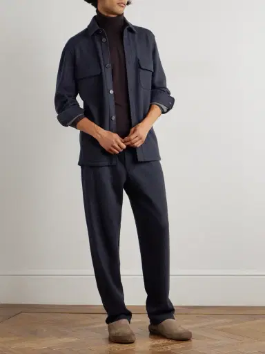 Loro Piana Rio Cashmere-Blend Jersey Drawstring Trousers - Men | Thumbnail 2 Loro Piana Rio Cashmere-Blend Jersey Drawstring Trousers - Men | Thumbnail 2