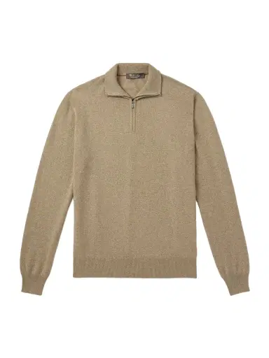 Loro Piana Slim-Fit Baby Cashmere Half-Zip Sweater - Men | Thumbnail 1 Loro Piana Slim-Fit Baby Cashmere Half-Zip Sweater - Men | Thumbnail 1