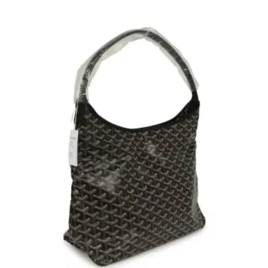 goyard Goyard Goyardine Black Boheme Hobo Bag Palladium Hardware | Thumbnail 2 goyard Goyard Goyardine Black Boheme Hobo Bag Palladium Hardware | Thumbnail 2