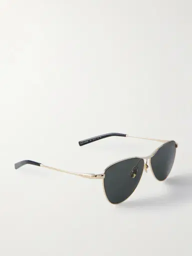 Saint Laurent Eyewear Vesper Small Aviator-style Gold-tone Sunglasses | Thumbnail 3 Saint Laurent Eyewear Vesper Small Aviator-style Gold-tone Sunglasses | Thumbnail 3