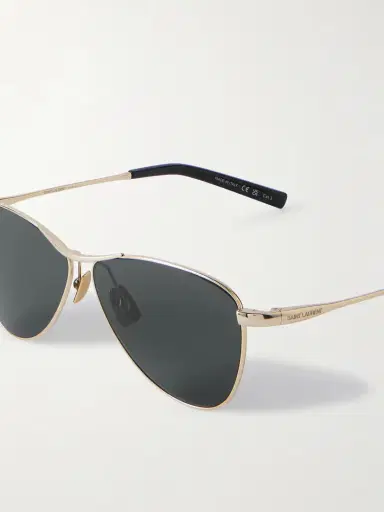 Saint Laurent Eyewear Vesper Small Aviator-style Gold-tone Sunglasses | Thumbnail 4 Saint Laurent Eyewear Vesper Small Aviator-style Gold-tone Sunglasses | Thumbnail 4