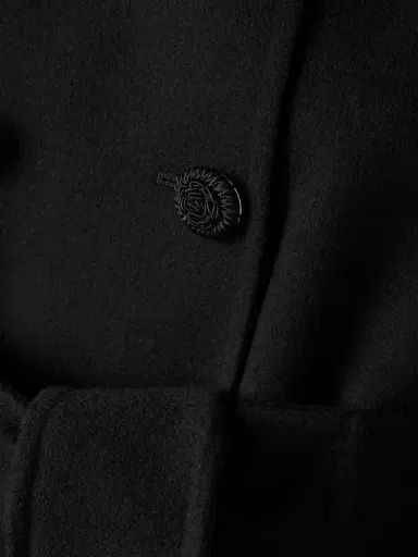 Valentino Garavani Double-breasted Shearling-trimmed Wool And Cashmere-blend Felt Coat | Thumbnail 4 Valentino Garavani Double-breasted Shearling-trimmed Wool And Cashmere-blend Felt Coat | Thumbnail 4