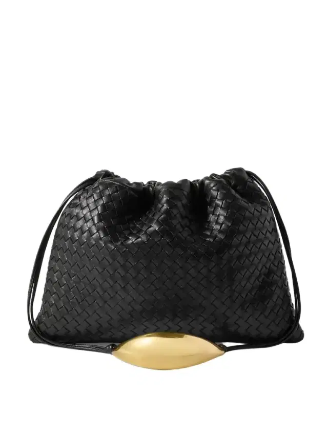 Bottega Veneta Dustbag Embellished Intrecciato Leather Pouch