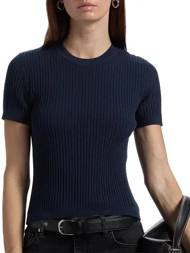 Frame Women's Fine Knit Short-Sleeve Top | Thumbnail 6 Frame Women's Fine Knit Short-Sleeve Top | Thumbnail 6