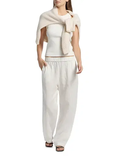Jenni Kayne Women's Rib-Knit Cotton Tank - Ivory - Size XL | Thumbnail 2 Jenni Kayne Women's Rib-Knit Cotton Tank - Ivory - Size XL | Thumbnail 2