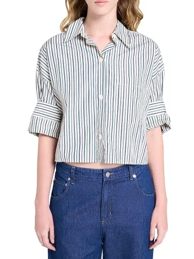 TWP Women's Next Ex Cotton Blouse - Cilantro | Thumbnail 3 TWP Women's Next Ex Cotton Blouse - Cilantro | Thumbnail 3