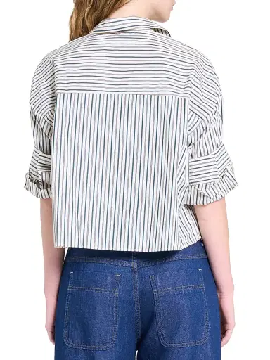 TWP Women's Next Ex Cotton Blouse - Cilantro | Thumbnail 5 TWP Women's Next Ex Cotton Blouse - Cilantro | Thumbnail 5
