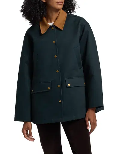 rag & bone Women's Cassidy Canvas Snap-Front Jacket - Sal | Thumbnail 3 rag & bone Women's Cassidy Canvas Snap-Front Jacket - Sal | Thumbnail 3