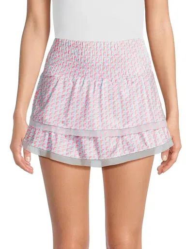 Lucky in Love Women's Groovy Printed Tier Miniskirt - Baha | Thumbnail 3 Lucky in Love Women's Groovy Printed Tier Miniskirt - Baha | Thumbnail 3