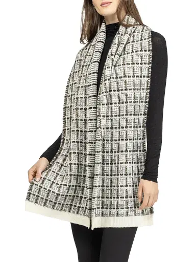 Gorski Women's Select Cashmere Scarf - Black | Thumbnail 3 Gorski Women's Select Cashmere Scarf - Black | Thumbnail 3