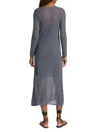 Proenza Schouler White Label Women's Miriam Sheer Crochet Maxi Dress - Slate | Thumbnail 5 Proenza Schouler White Label Women's Miriam Sheer Crochet Maxi Dress - Slate | Thumbnail 5