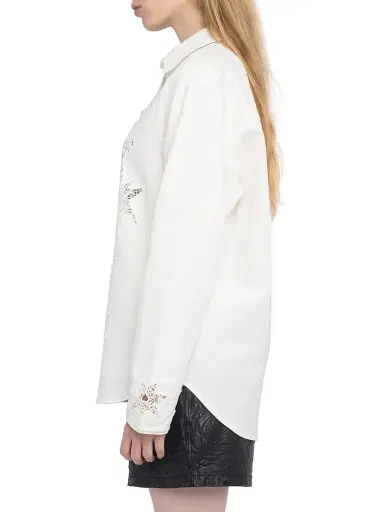 Zadig & Voltaire Women's Morning Linen-Cotton Broderie Anglaise Shirt - Judo - Size Small | Thumbnail 4 Zadig & Voltaire Women's Morning Linen-Cotton Broderie Anglaise Shirt - Judo - Size Small | Thumbnail 4