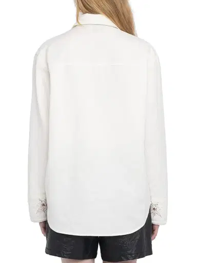 Zadig & Voltaire Women's Morning Linen-Cotton Broderie Anglaise Shirt - Judo - Size Small | Thumbnail 5 Zadig & Voltaire Women's Morning Linen-Cotton Broderie Anglaise Shirt - Judo - Size Small | Thumbnail 5
