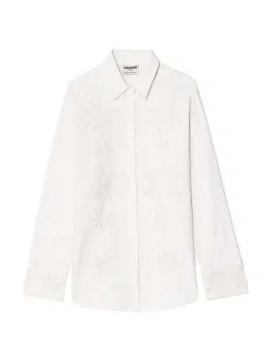 Zadig & Voltaire Women's Morning Linen-Cotton Broderie Anglaise Shirt - Judo - Size Small | Thumbnail 1 Zadig & Voltaire Women's Morning Linen-Cotton Broderie Anglaise Shirt - Judo - Size Small | Thumbnail 1