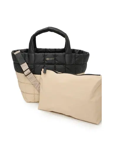Vee Collective Women's Porter Medium Two-Tone Quilted Tote Bag | Thumbnail 5 Vee Collective Women's Porter Medium Two-Tone Quilted Tote Bag | Thumbnail 5
