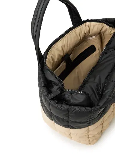 Vee Collective Women's Porter Medium Two-Tone Quilted Tote Bag | Thumbnail 6 Vee Collective Women's Porter Medium Two-Tone Quilted Tote Bag | Thumbnail 6