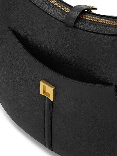 DeMellier Women's Siena Grained Leather Hobo Bag - Black Grain | Thumbnail 6 DeMellier Women's Siena Grained Leather Hobo Bag - Black Grain | Thumbnail 6