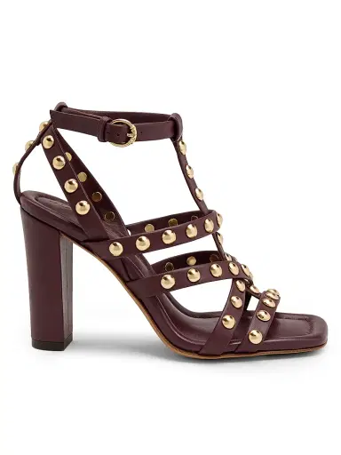 Ulla Johnson Women's Bijou 95MM Studded Leather Sandals - Cognac | Thumbnail 1 Ulla Johnson Women's Bijou 95MM Studded Leather Sandals - Cognac | Thumbnail 1