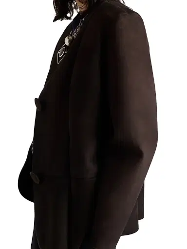 Prada Women's Bonded Suede Jacket - Brown | Thumbnail 4 Prada Women's Bonded Suede Jacket - Brown | Thumbnail 4