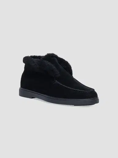 Santoni Women's Fortune Suede Ankle Boots - Black | Thumbnail 2 Santoni Women's Fortune Suede Ankle Boots - Black | Thumbnail 2