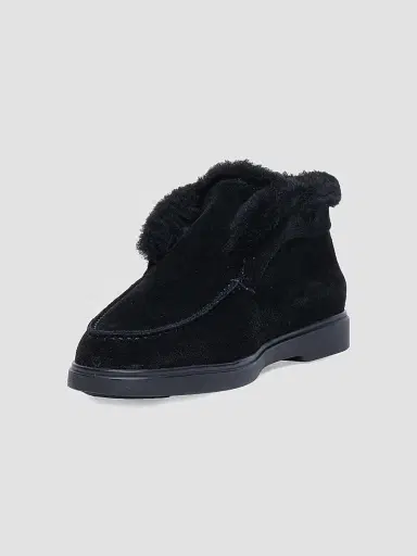 Santoni Women's Fortune Suede Ankle Boots - Black | Thumbnail 4 Santoni Women's Fortune Suede Ankle Boots - Black | Thumbnail 4