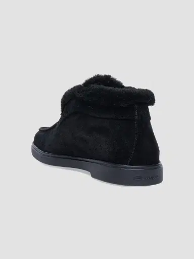 Santoni Women's Fortune Suede Ankle Boots - Black | Thumbnail 6 Santoni Women's Fortune Suede Ankle Boots - Black | Thumbnail 6
