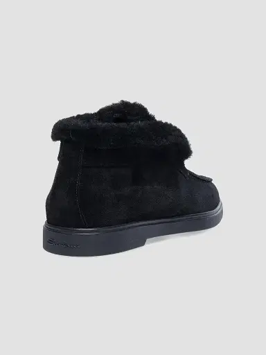Santoni Women's Fortune Suede Ankle Boots - Black | Thumbnail 8 Santoni Women's Fortune Suede Ankle Boots - Black | Thumbnail 8