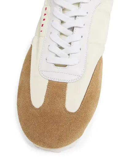 Marni Men's Retro Suede-Detailed Sneakers - Off White | Thumbnail 4 Marni Men's Retro Suede-Detailed Sneakers - Off White | Thumbnail 4