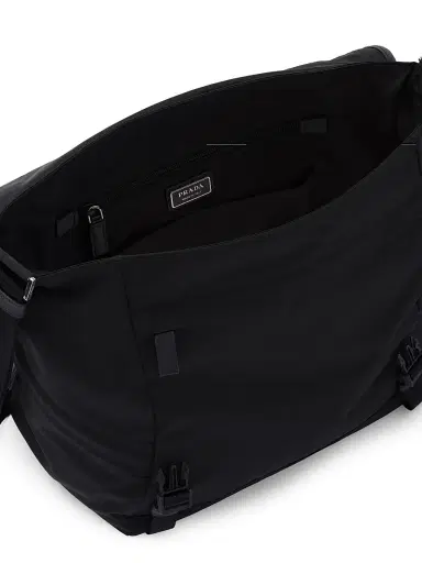 Prada Men's Re-Nylon and Saffiano Leather Shoulder Bag - Black | Thumbnail 6 Prada Men's Re-Nylon and Saffiano Leather Shoulder Bag - Black | Thumbnail 6