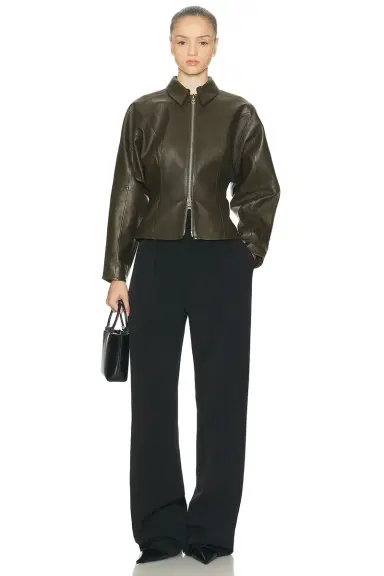 The Sei Fitted Leather Jacket | Thumbnail 4 The Sei Fitted Leather Jacket | Thumbnail 4