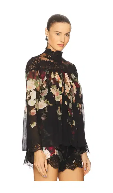 Zimmermann Lace Yoke Blouse | Thumbnail 2 Zimmermann Lace Yoke Blouse | Thumbnail 2