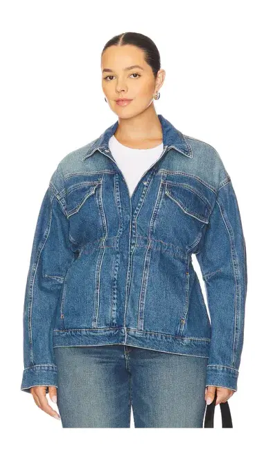 Good American Barrel Sleeve Denim Jacket | Thumbnail 2 Good American Barrel Sleeve Denim Jacket | Thumbnail 2