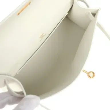 HERMÈS Hermes Kelly Pochette White Swift Gold Hardware | Thumbnail 8 HERMÈS Hermes Kelly Pochette White Swift Gold Hardware | Thumbnail 8