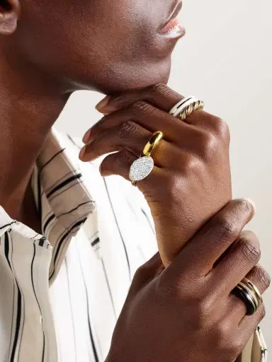 By Pariah Cluster Rhodium-plated 14-karat Recycled Gold Diamond Ring | Thumbnail 5 By Pariah Cluster Rhodium-plated 14-karat Recycled Gold Diamond Ring | Thumbnail 5
