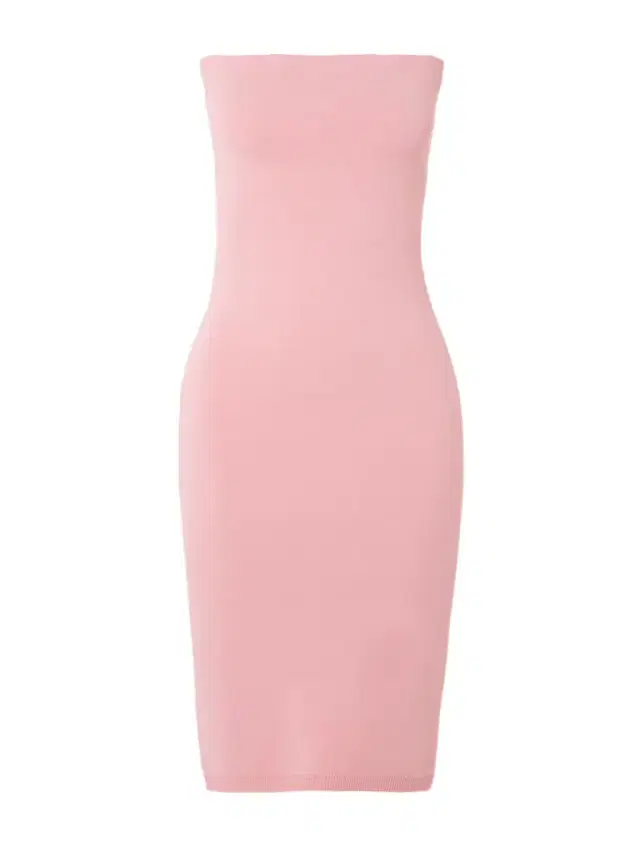 The Sera Strapless Embroidered Knitted Midi Dress The Sera Strapless Embroidered Knitted Midi Dress