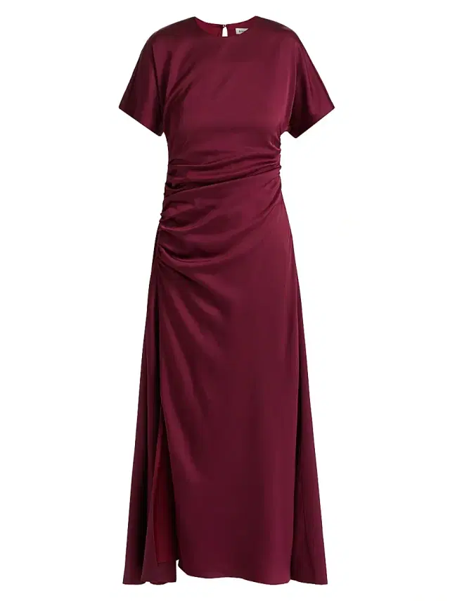 Women's Marabella Ruched Maxi Dress - Cranberry Women's Marabella Ruched Maxi Dress - Cranberry