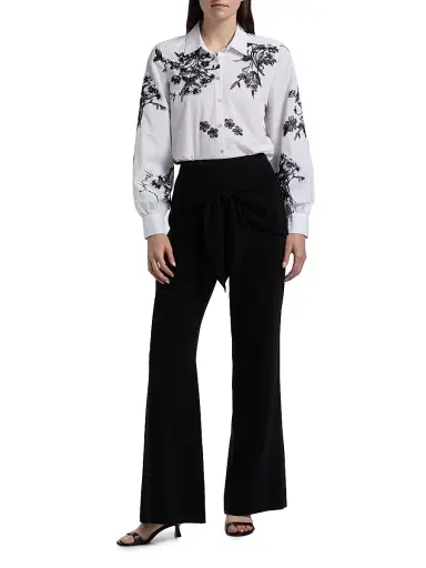 Cinq à Sept Women's Lilas High-Rise Wide-Leg Pants - Black | Thumbnail 2 Cinq à Sept Women's Lilas High-Rise Wide-Leg Pants - Black | Thumbnail 2
