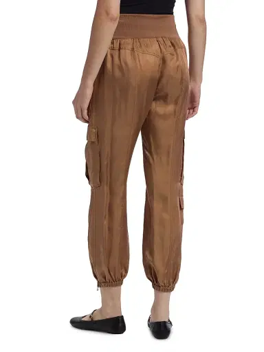 Cinq à Sept Women's Raven Satin Pants - Brown Sandstone | Thumbnail 5 Cinq à Sept Women's Raven Satin Pants - Brown Sandstone | Thumbnail 5