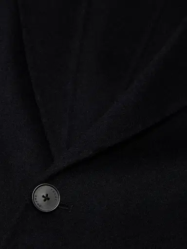 FRAME Men's Double Face Wool Overcoat - Dark Navy | Thumbnail 7 FRAME Men's Double Face Wool Overcoat - Dark Navy | Thumbnail 7