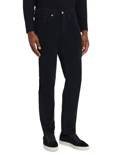 FRAME Men's L'Homme Slim Corduroy Pants - Navy | Thumbnail 3 FRAME Men's L'Homme Slim Corduroy Pants - Navy | Thumbnail 3