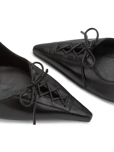 Jimmy Choo Women's Scarlett 95MM Bow Leather Pumps - Black | Thumbnail 6 Jimmy Choo Women's Scarlett 95MM Bow Leather Pumps - Black | Thumbnail 6