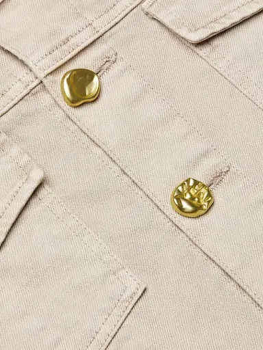 L'Agence Women's Anouk Collarless Denim Jacket | Thumbnail 7 L'Agence Women's Anouk Collarless Denim Jacket | Thumbnail 7