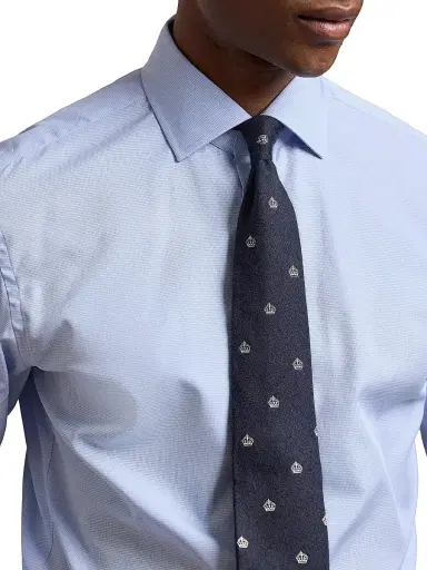 Ralph Lauren Purple Label Men's Solid Cotton Shirt - Blue | Thumbnail 5 Ralph Lauren Purple Label Men's Solid Cotton Shirt - Blue | Thumbnail 5