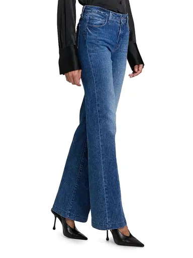 L'Agence Women's ONLY AT SAKS. Clayton High-Rise Wide-Leg Jeans - Branson - Size 25 | Thumbnail 4 L'Agence Women's ONLY AT SAKS. Clayton High-Rise Wide-Leg Jeans - Branson - Size 25 | Thumbnail 4
