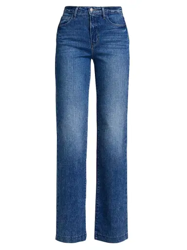 L'Agence Women's ONLY AT SAKS. Clayton High-Rise Wide-Leg Jeans - Branson - Size 25 | Thumbnail 1 L'Agence Women's ONLY AT SAKS. Clayton High-Rise Wide-Leg Jeans - Branson - Size 25 | Thumbnail 1