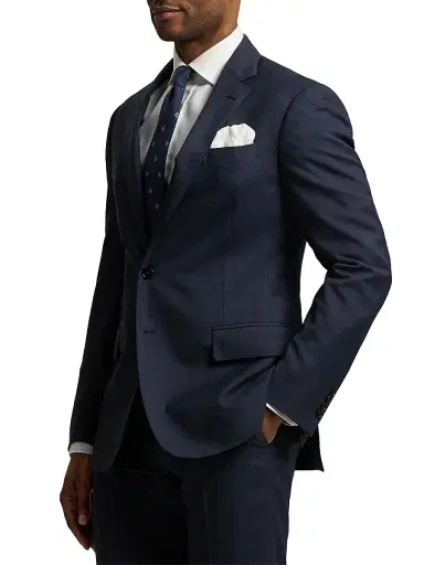 Ralph Lauren Purple Label Men's Kent Tailored Pin Dot Suit - Navy Multi | Thumbnail 5 Ralph Lauren Purple Label Men's Kent Tailored Pin Dot Suit - Navy Multi | Thumbnail 5