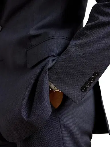 Ralph Lauren Purple Label Men's Kent Tailored Pin Dot Suit - Navy Multi | Thumbnail 1 Ralph Lauren Purple Label Men's Kent Tailored Pin Dot Suit - Navy Multi | Thumbnail 1