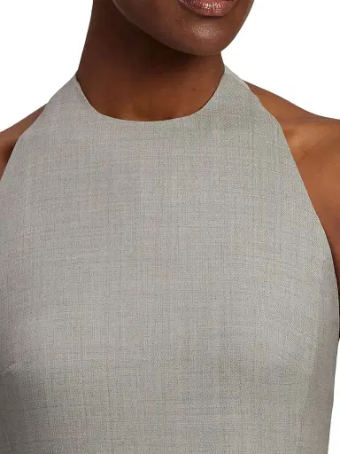 Ralph Lauren Collection Women's Kymberly Wool Minidress - Pearl Grey Melange | Thumbnail 7 Ralph Lauren Collection Women's Kymberly Wool Minidress - Pearl Grey Melange | Thumbnail 7